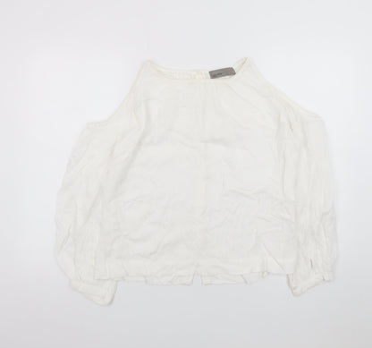 Vero Moda Women's White Cold Shoulder Blouse Size L