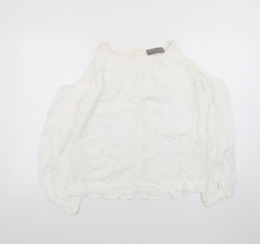 Vero Moda Women's White Cold Shoulder Blouse Size L