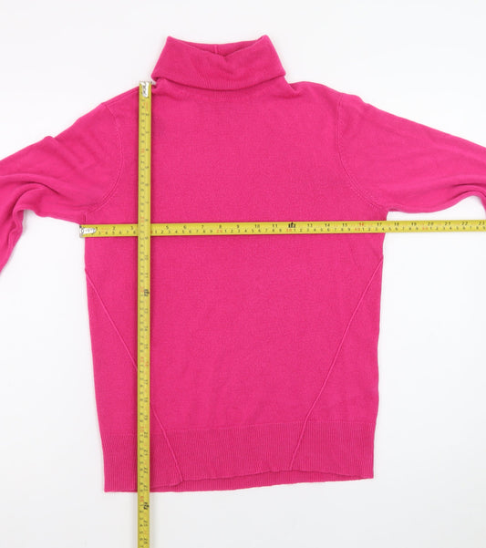 Noisy May Women’s Pink Roll Neck Long Sleeve Jumper Size M