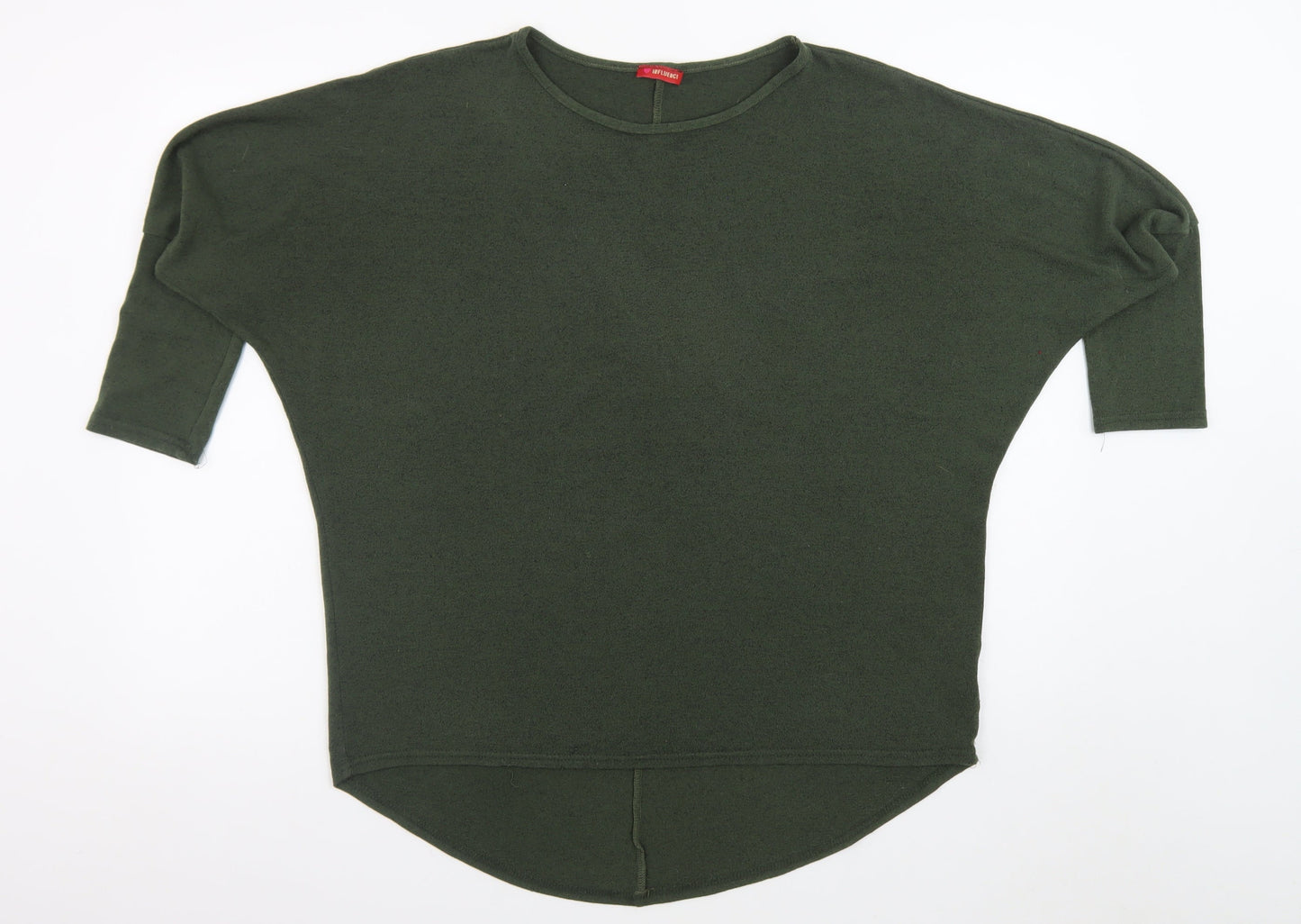 Influence Women Green Relaxed Pullover Jumper Size S