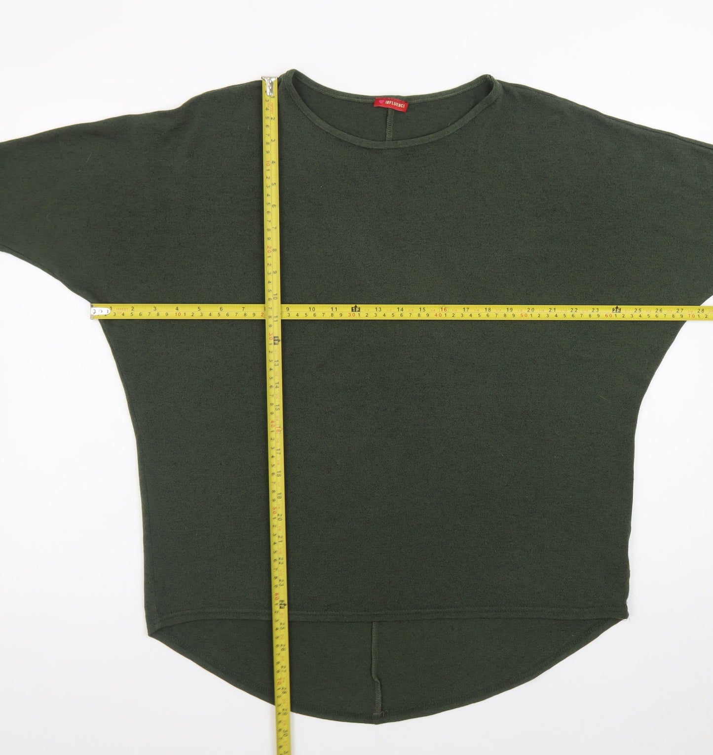 Influence Women Green Relaxed Pullover Jumper Size S