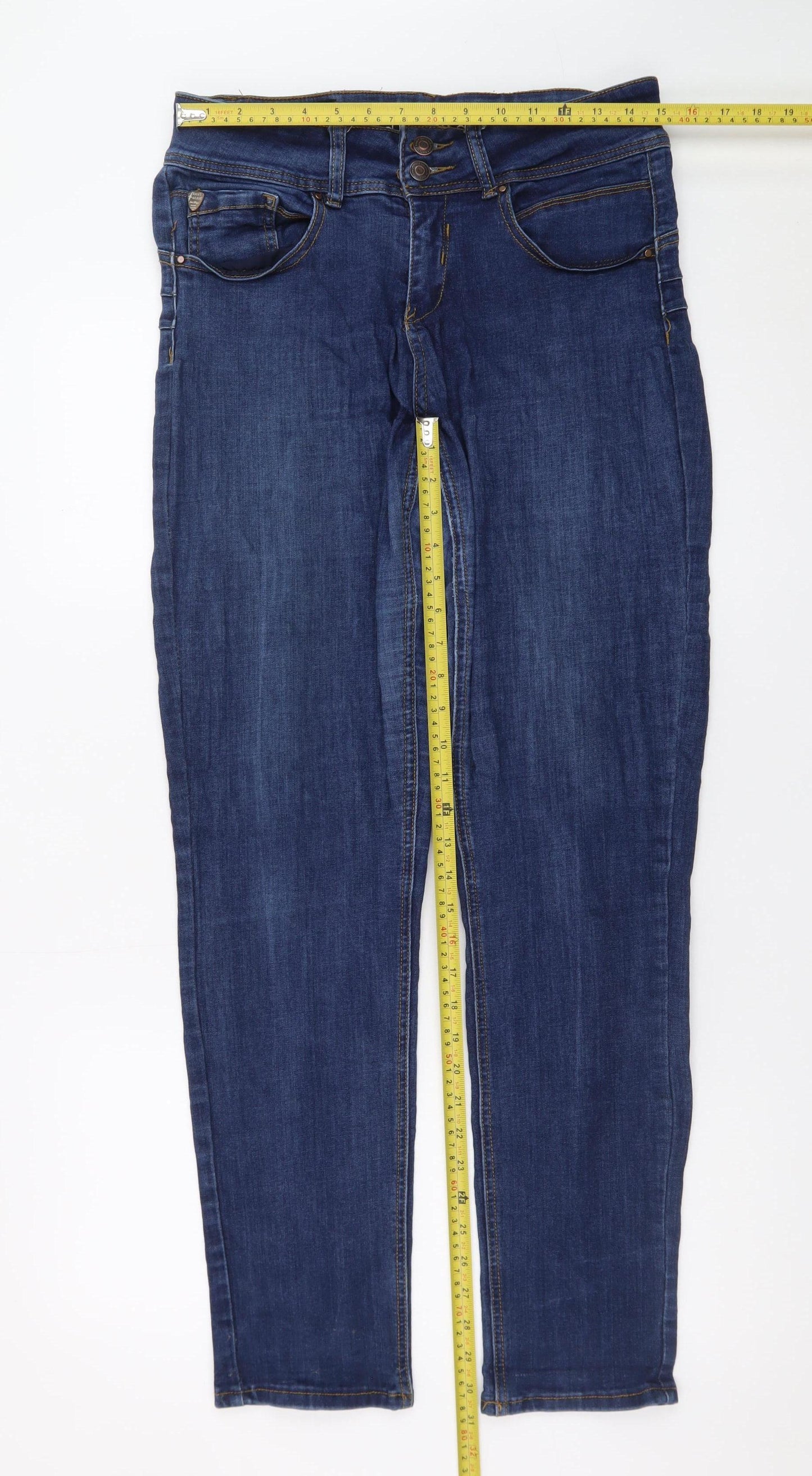 Rant & Rave Women's Blue Stretch Straight Jeans Size 14 Regular