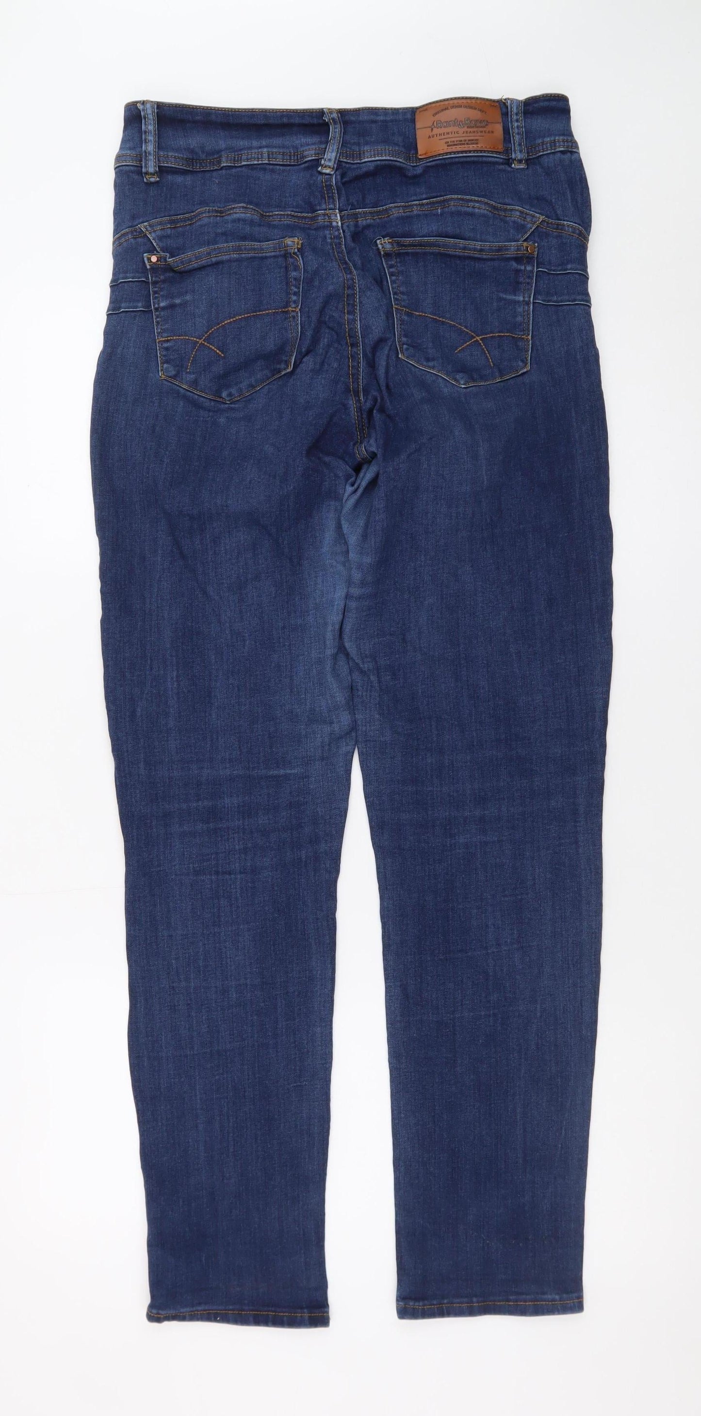 Rant & Rave Women's Blue Stretch Straight Jeans Size 14 Regular