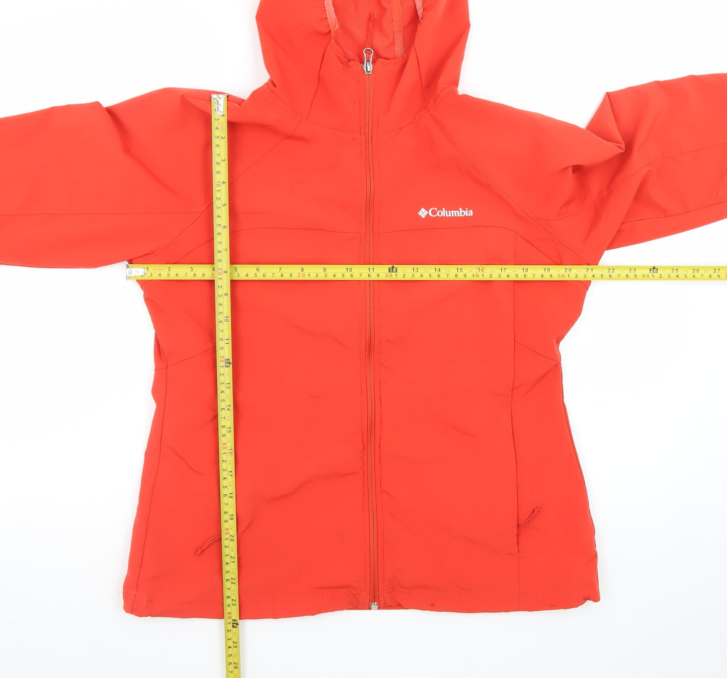 Columbia Women's Red Soft Shell Hooded Jacket Size L Outdoor Windproof