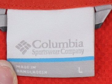 Columbia Women's Red Soft Shell Hooded Jacket Size L Outdoor Windproof