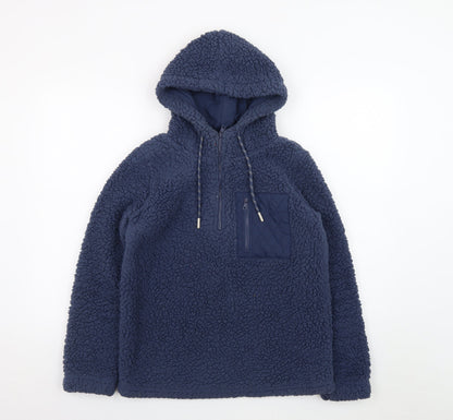 St. Bernard for Dunnes Stores Mens Blue XS Fleece Hoodie Pullover