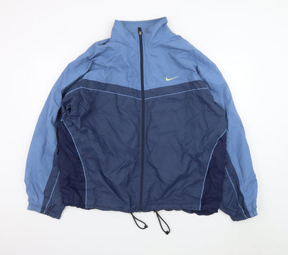 Nike Men’s Blue L Windbreaker Jacket Lightweight Full Zip Sportswear