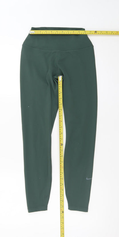 Nike Women Green Dri-FIT Ankle Leggings Size S