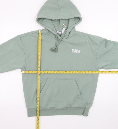 Adidas Women's Green Hoodie Size XS Pullover Cotton Blend