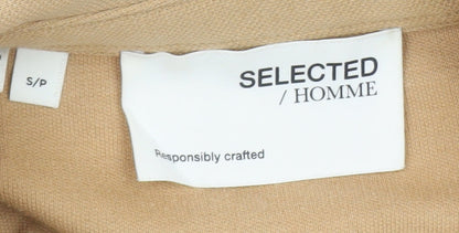 SELECTED HOMME Men's Beige Cotton Blend Casual Jacket Size S