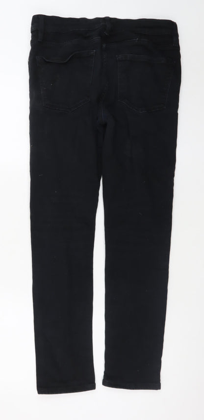 River Island Womens Black Skinny Jeans Size 32 Slim Fit Denim