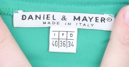 Daniel & Mayer Women Green Colourblock Sheath Dress Size 8