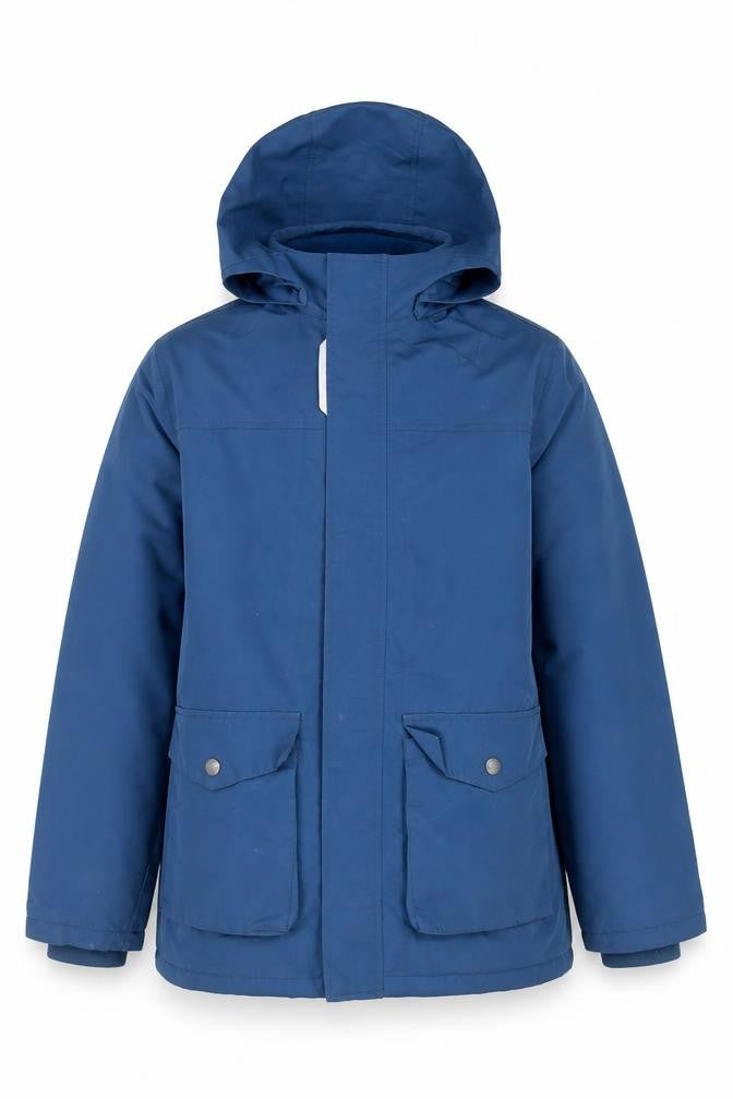 NAME IT Teens Blue Hooded Parka Jacket Size 164 Polyester Lined