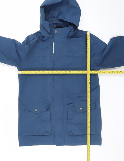Name It Teens Blue Hooded Parka Jacket Size 164 Polyester Lined