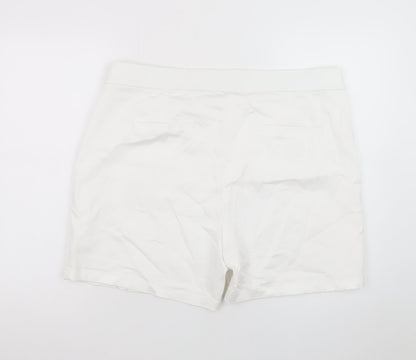 Savida Women White Chino Shorts Size 18 Cotton Blend