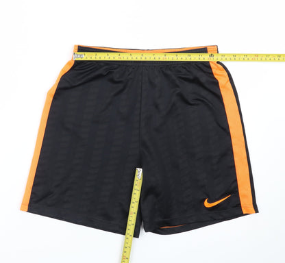 Nike Boys Black & Orange Athletic Dri-FIT Shorts Size Large 12-13 Years