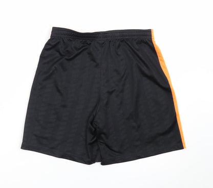 Nike Boys Black & Orange Athletic Dri-FIT Shorts Size Large 12-13 Years