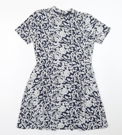 Atmosphere Womens Blue Floral Fit & Flare Dress Size 12