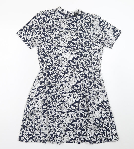 Atmosphere Womens Blue Floral Fit & Flare Dress Size 12