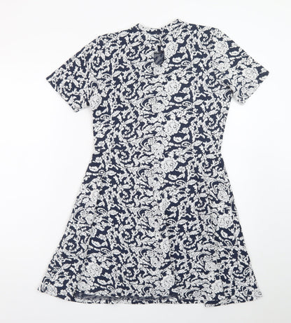 Atmosphere Womens Blue Floral Fit & Flare Dress Size 12