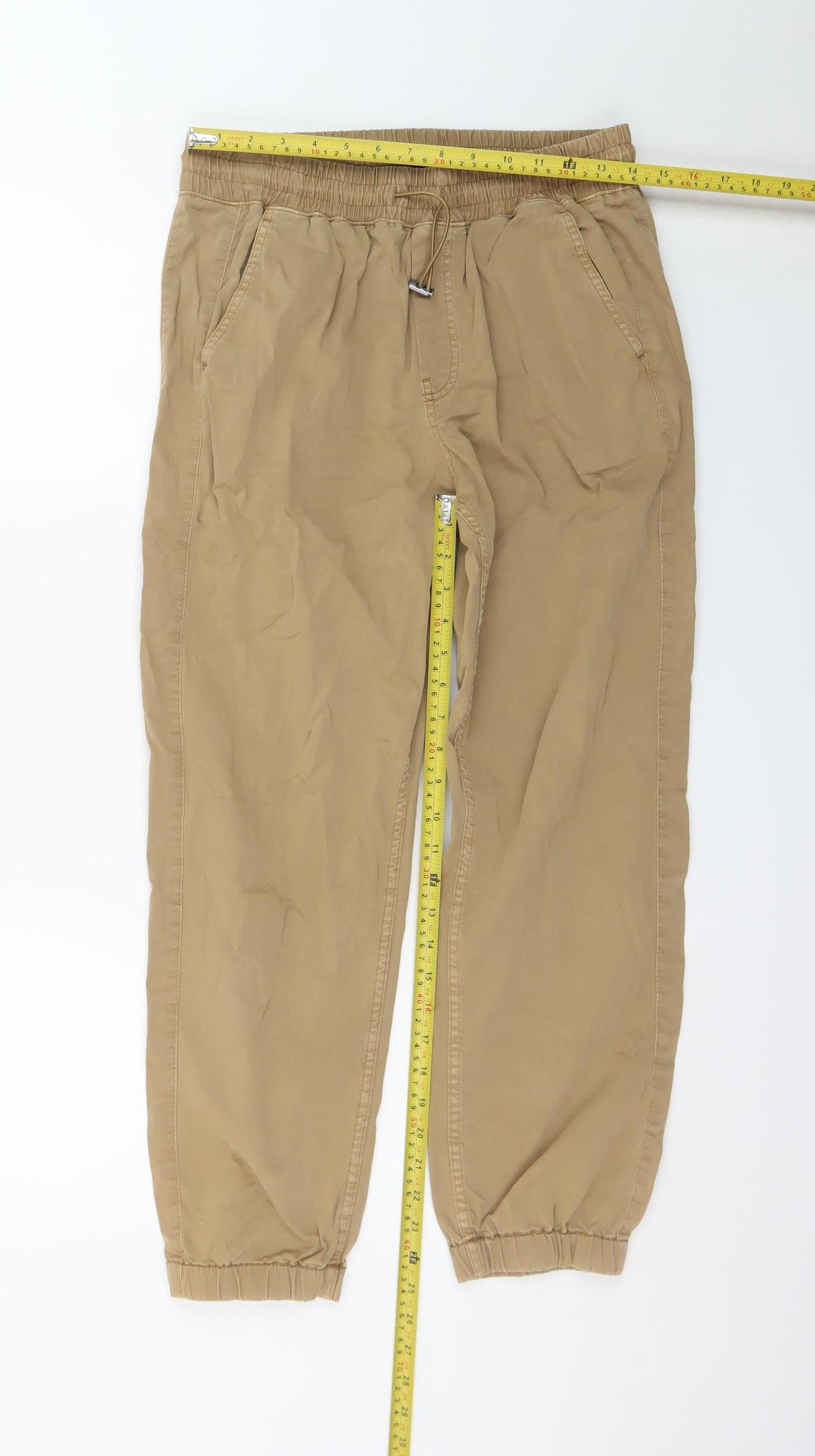 Marks and Spencer Women’s Beige Jogger Trousers Size 10 Elastic Waist
