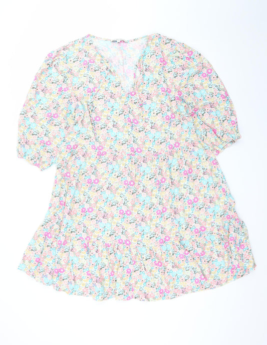 Next Women’s Multicoloured Floral A-Line Dress Size 12