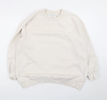 Samsøe Samsøe Women Beige XS Pullover Sweatshirt Cotton Blend
