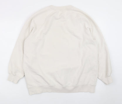 Samsøe Samsøe Women Beige XS Pullover Sweatshirt Cotton Blend