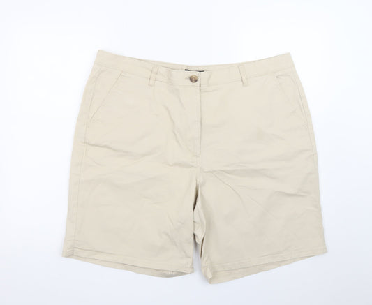 Dunnes Stores Men Beige Chino Shorts Size 34 Regular Cotton Blend