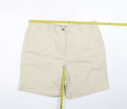 Dunnes Stores Men Beige Chino Shorts Size 34 Regular Cotton Blend