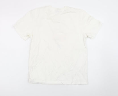 Paul Smith Women Ivory Art Floral Print T-Shirt Size S