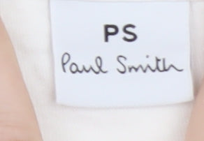 Paul Smith Women Ivory Art Floral Print T-Shirt Size S
