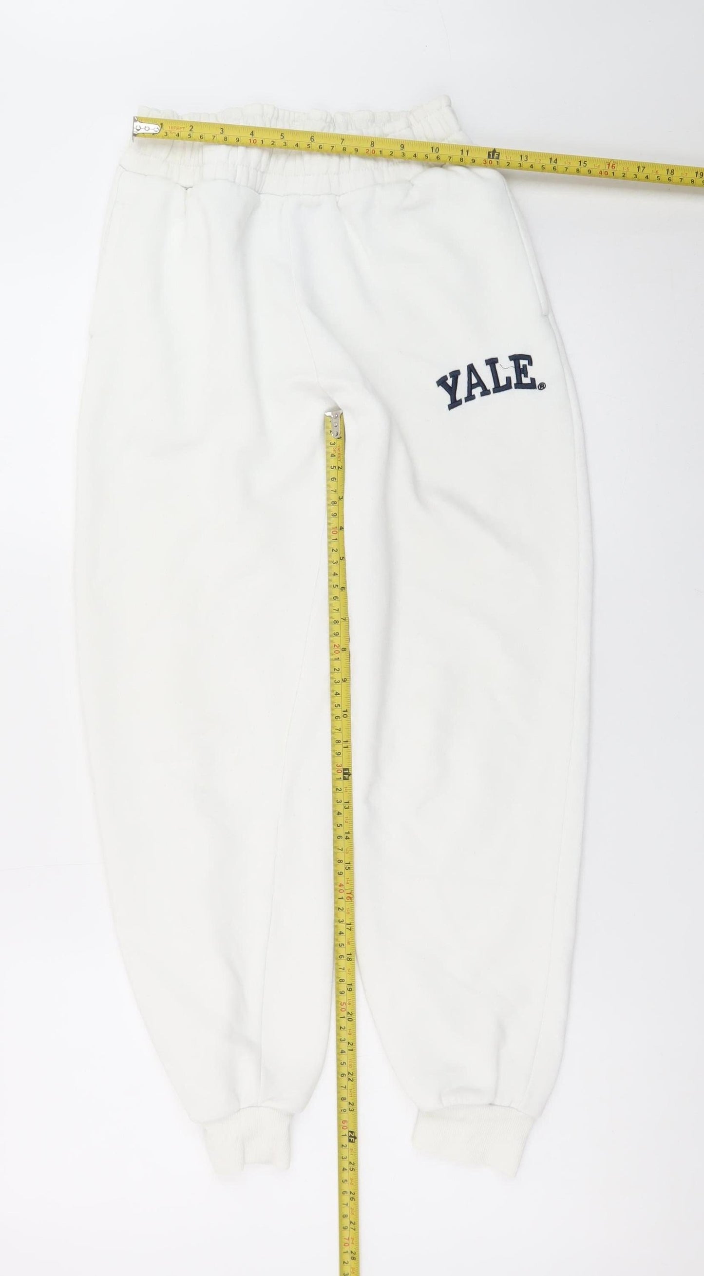 Yale University Women's White XXS Jogger Sweatpants Fleece