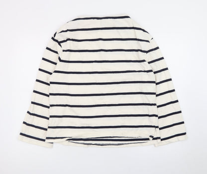 Dunnes Stores Women’s Multicoloured Striped Cotton Long Sleeve T-Shirt UK 12