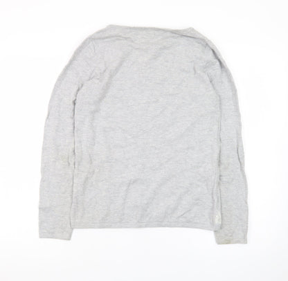 Monsoon Women's Grey Christmas Polar Bear Jumper Size 10