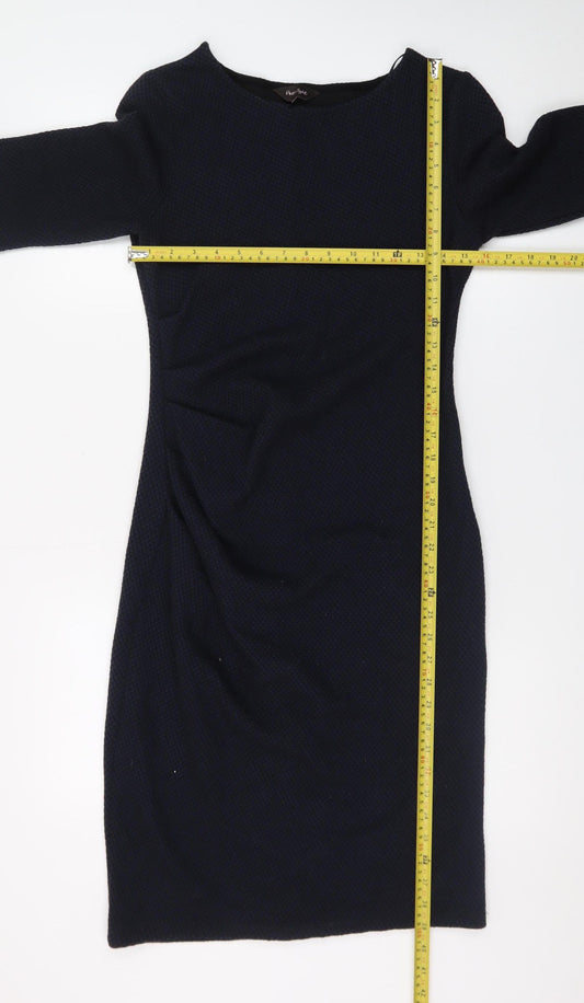 Phase Eight Women Black Size 10 Sheath Knit Dress