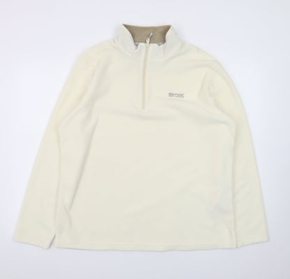 Regatta Great Outdoors Women Ivory Fleece 1/2 Zip Pullover UK 18