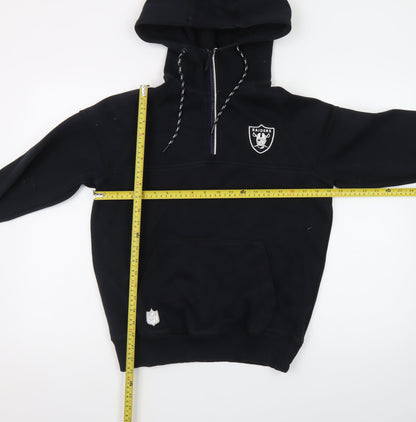 New Era Men's Black Raiders 1/2 Zip Hoodie Size S NFL Team Apparel