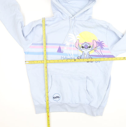 Disney Girls Blue Stitch Hawaii Pullover Hoodie M Regular Fit Fleece