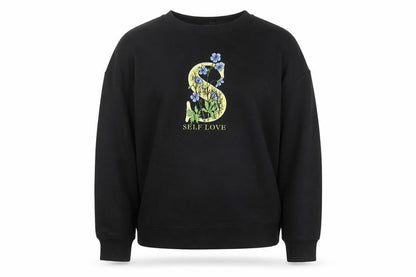 New Look Curves Black Self Love Graphic Pullover Sweatshirt UK 20