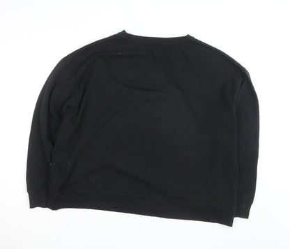 New Look Curves Black Self Love Graphic Pullover Sweatshirt UK 20
