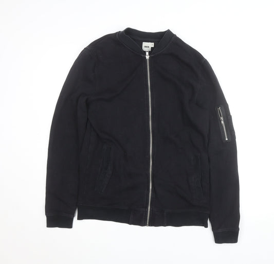 ASOS Men’s Black Full Zip Cotton Jumper Size S