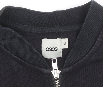 ASOS Men’s Black Full Zip Cotton Jumper Size S