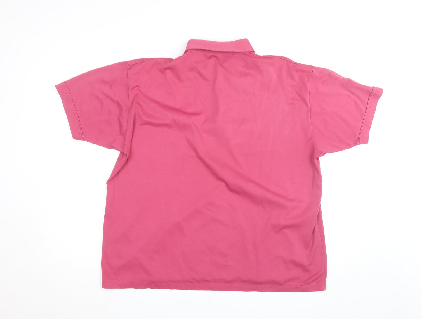 St. Bernard Men’s Pink Cotton Blend Short Sleeve Polo Shirt XL
