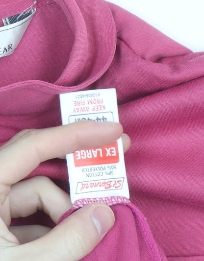 St. Bernard Men’s Pink Cotton Blend Short Sleeve Polo Shirt XL