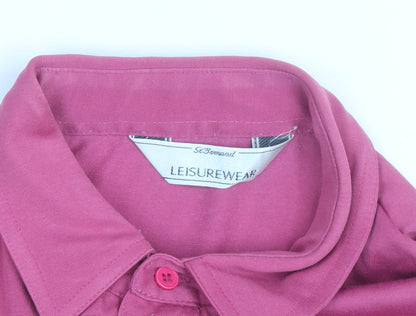 St. Bernard Men’s Pink Cotton Blend Short Sleeve Polo Shirt XL