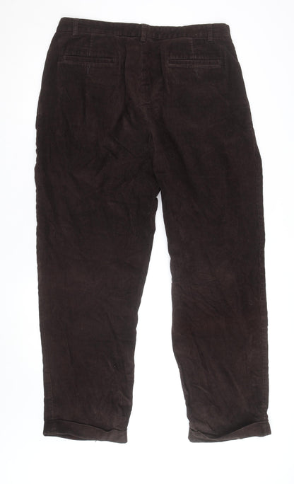 Eddie Bauer Men's Brown Corduroy Trousers 36x32 Regular Fit
