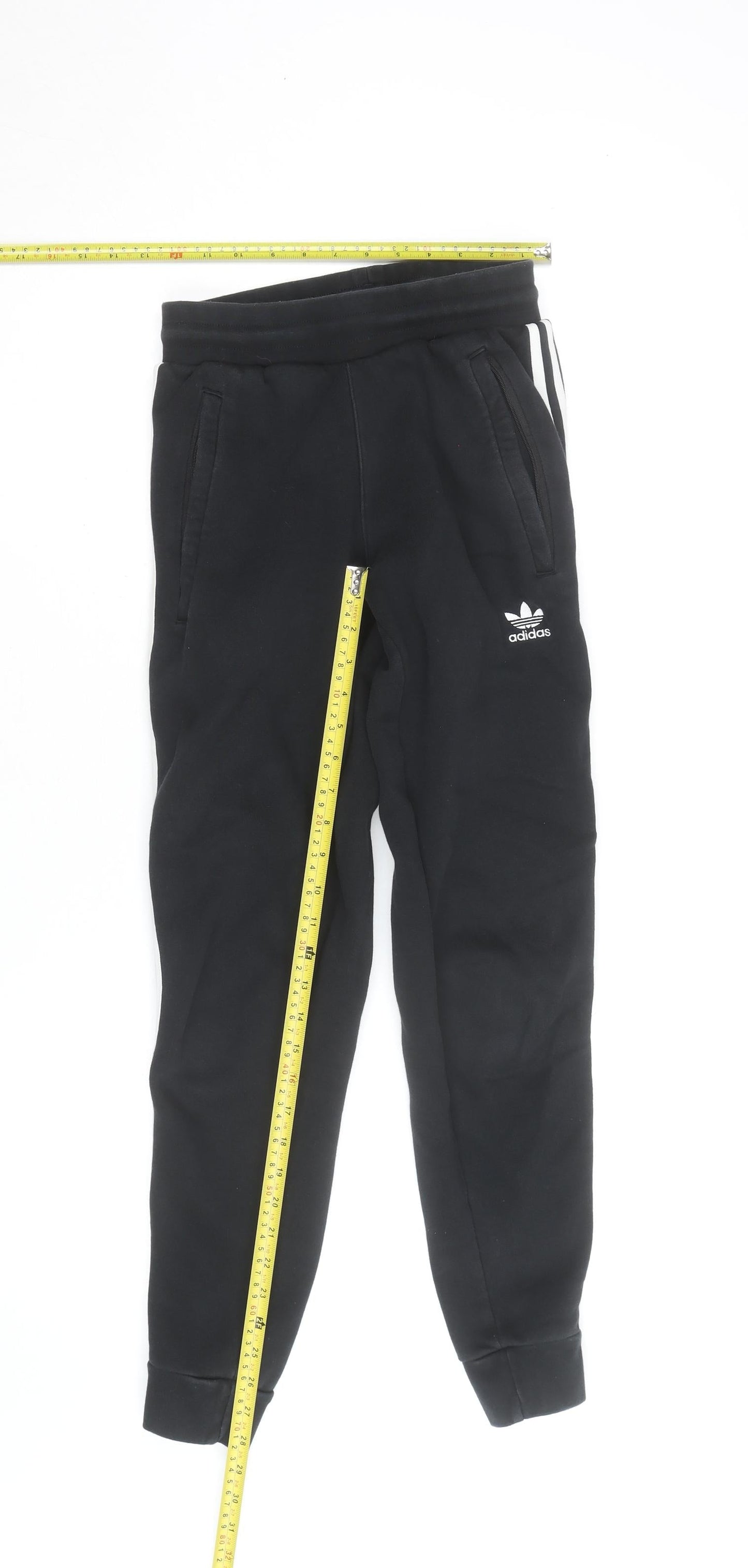 Adidas Womens Black XS Jogger Sweatpants with Side Stripe