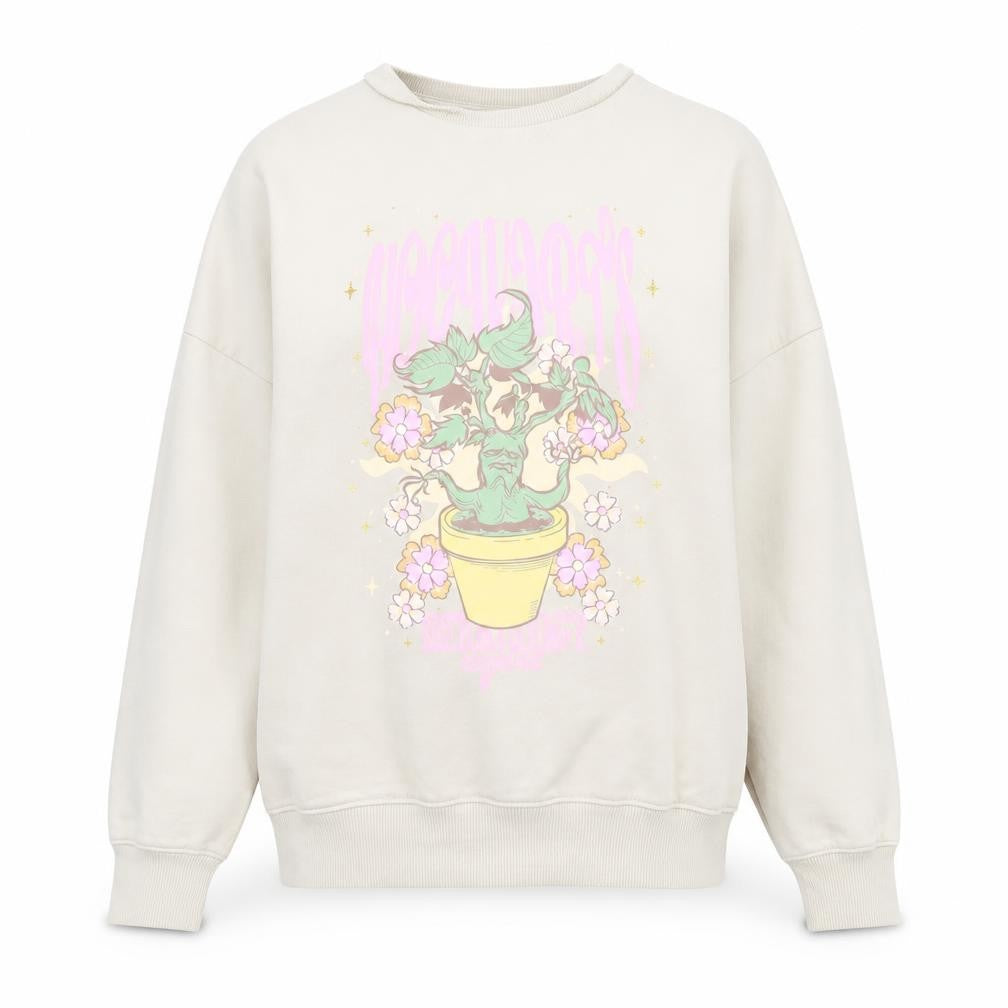 Harry Potter Women Beige Mandrake Print Pullover Sweatshirt Size S 8-10