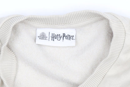 Harry Potter Women Beige Mandrake Print Pullover Sweatshirt Size S 8-10